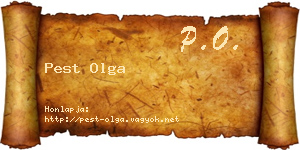 Pest Olga névjegykártya